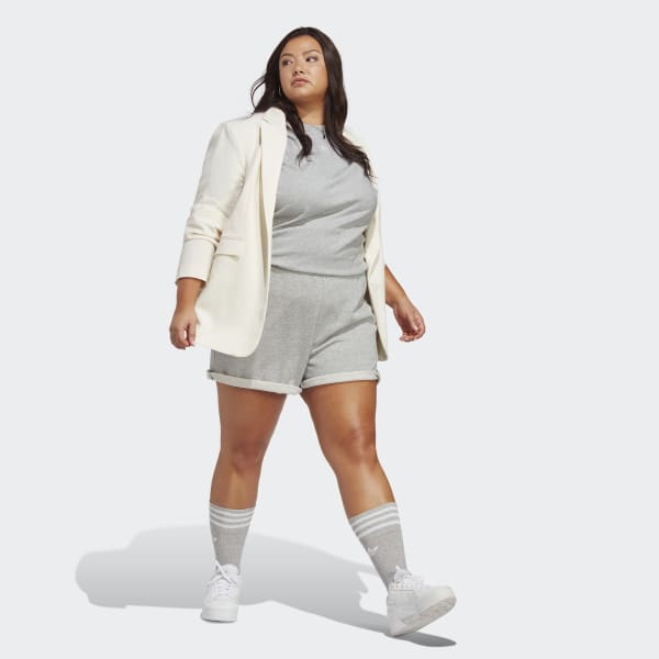 adidas Adicolor Essentials French Terry Shorts (Plus Size) - Grey | Women\'s  Lifestyle | adidas US
