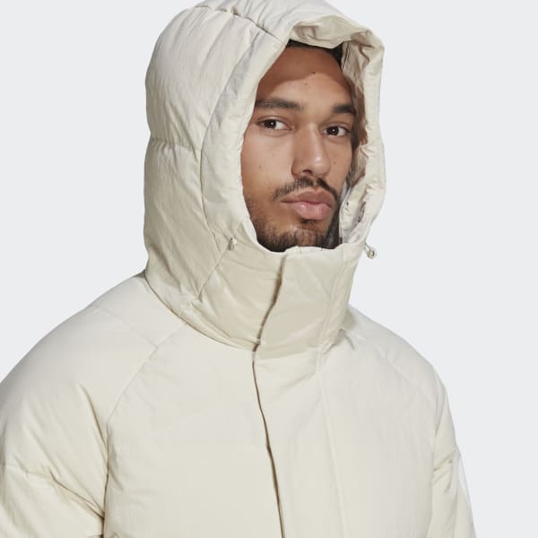 Beige Big Baffle Down Coat Q9637