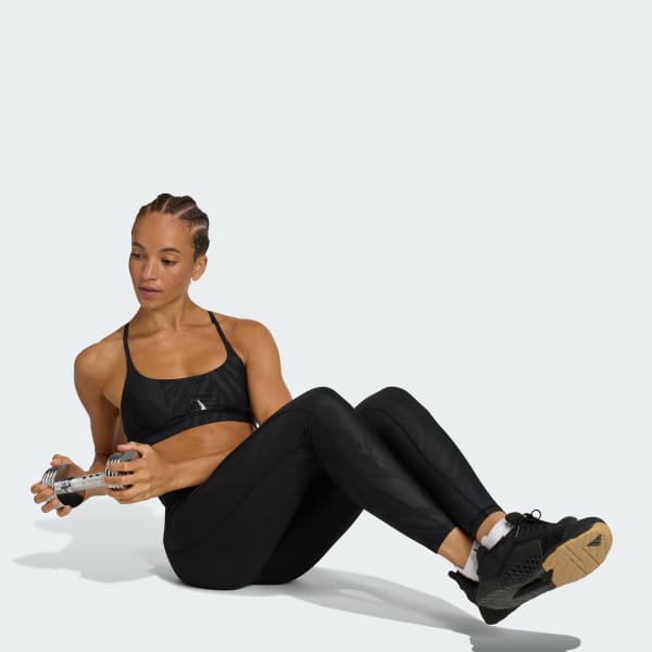 Negro top deportivo Powerimpact AOP de soporte ligero