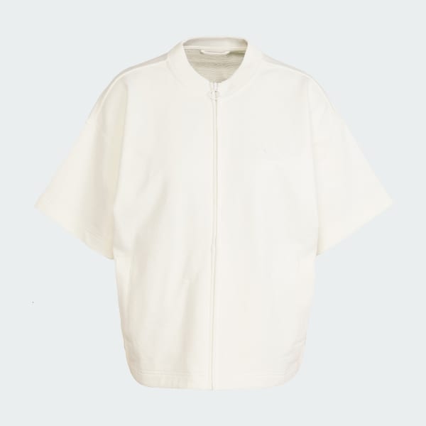 White ALL SZN Cloud Jersey Full-Zip Shirt