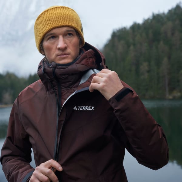 Brown TERREX XPERIOR GORE-TEX PACLITE RAIN JACKET