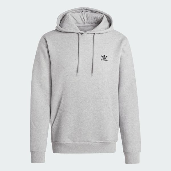 Adidas trefoil hoodie grey and black online