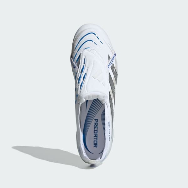 Vit Predator Elite Fold-Over Tongue Firm Ground Fotbollsskor