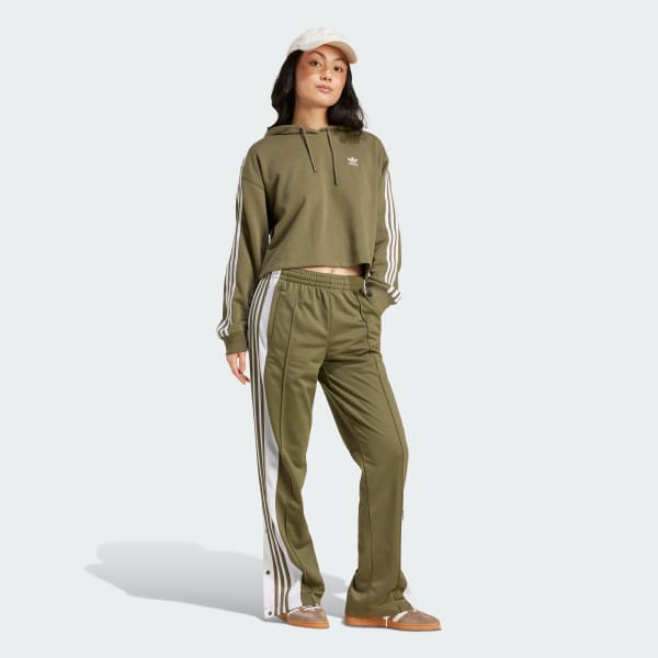 Groen Adicolor 3-Stripes Short Hoodie