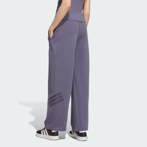 Violeta Pantalón Future Icons 3 Tiras Dobladillo Abierto