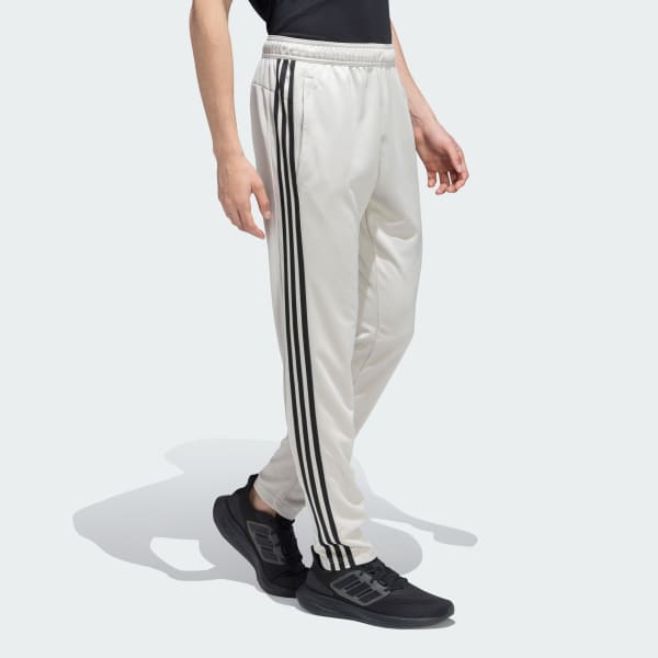 Beige TRAINING ESSENTIALS BASE 3 STRIPES PANTS