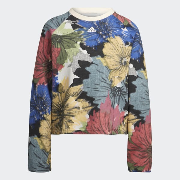 Beige Allover Print sweatshirt SH871
