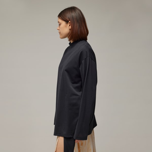 Black Y-3 Premium Loose Long Sleeve Tee