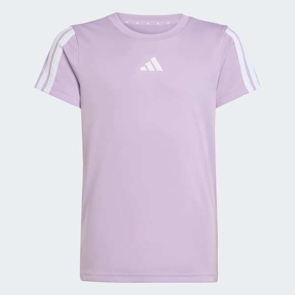 Purple Training Essentials 3-Stripes Tee Kids