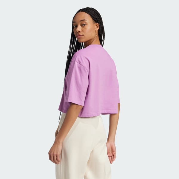 Purple Essentials Crop Tee