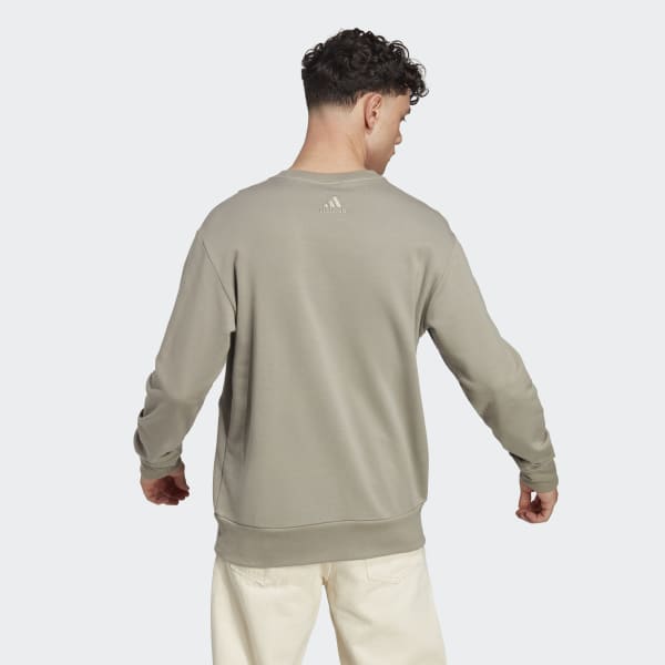 Verde Polera Essentials Logo Grande Felpa Francesa