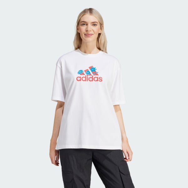 Adidas badge of sport tee women's best sale