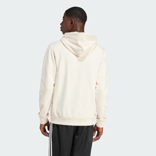 Adidas trefoil hoodie white mens cheap
