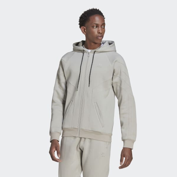Grau adidas Rekive Full-Zip Hoodie TX383