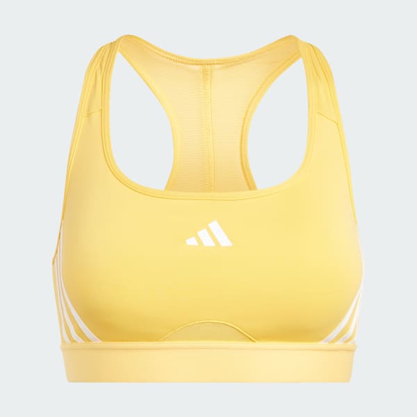 Amarelo Top Médio Suporte Treino Três Listras Powerimpact