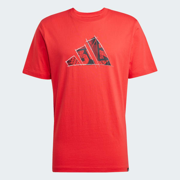 Rojo Playera Logo Estampada