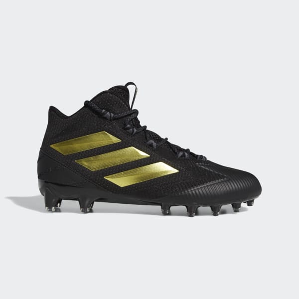 boys black and gold football cleats