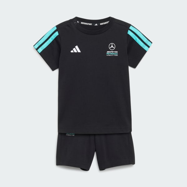 Sort MERCEDES - AMG PETRONAS FORMULA 1 TEAM DNA BABY SHORT SLEEVE JOGGINGDRAGT