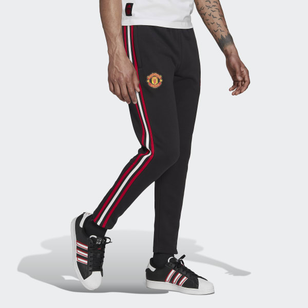 Svart Manchester United DNA 3-Stripes Bukse