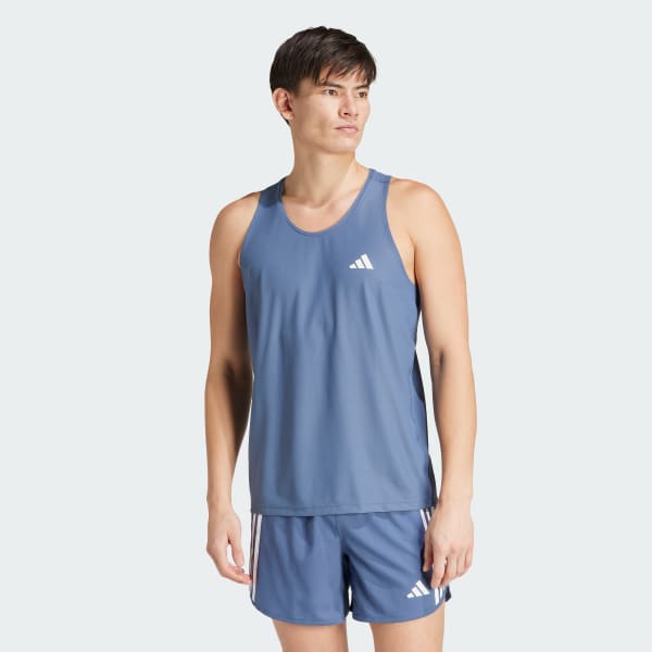 adidas Own The Run Tank Top - Blue | Free Delivery | adidas UK