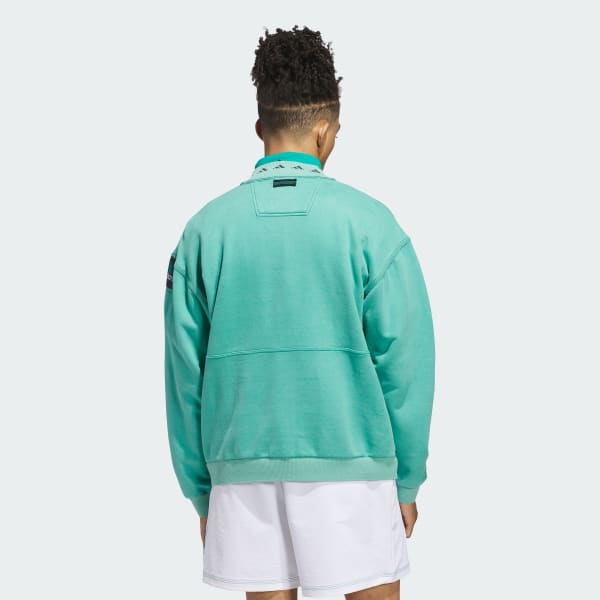 Verde Maglia Equipment con zip da ¼