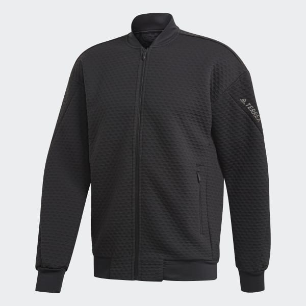 adidas black fleece jacket