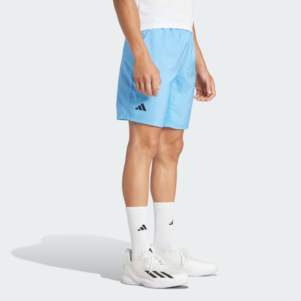 Azul Shorts De Tenis Club 3 Rayas