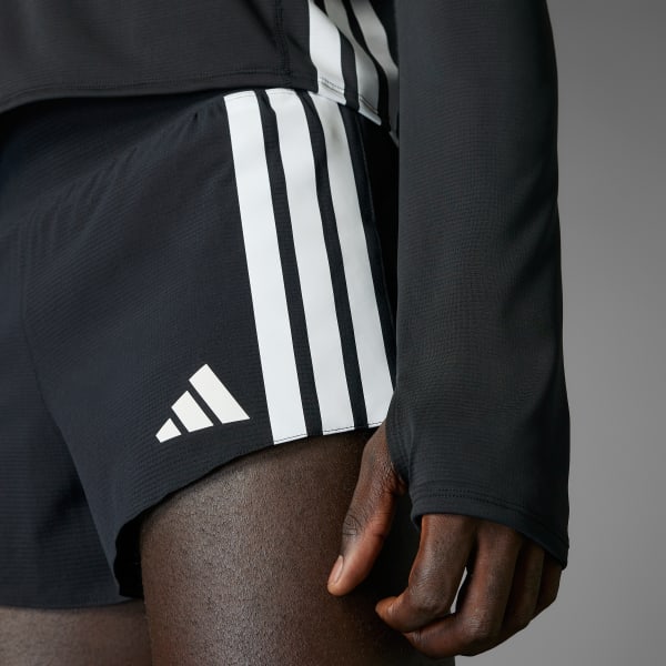 Schwarz Adizero Running Gel Pocket Shorts