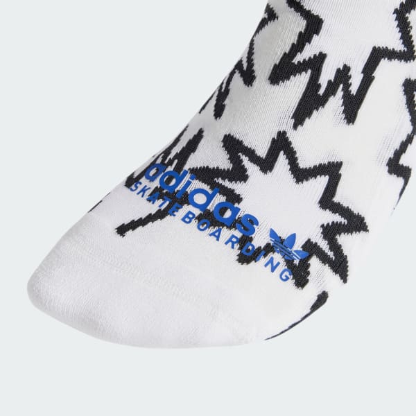 Blanco Calcetines Estampados Burst