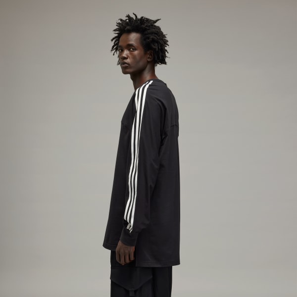 cerná Tričko Y-3 3-Stripes Long Sleeve