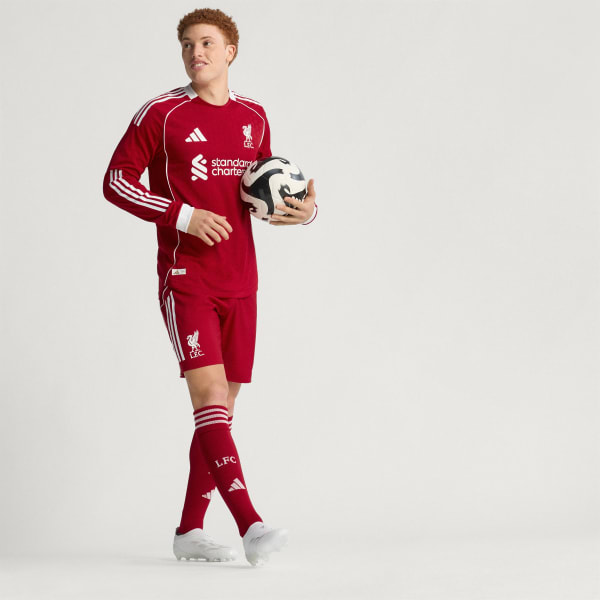 adidas Liverpool FC 25/26 Long Sleeve Home Authentic Jersey - Red