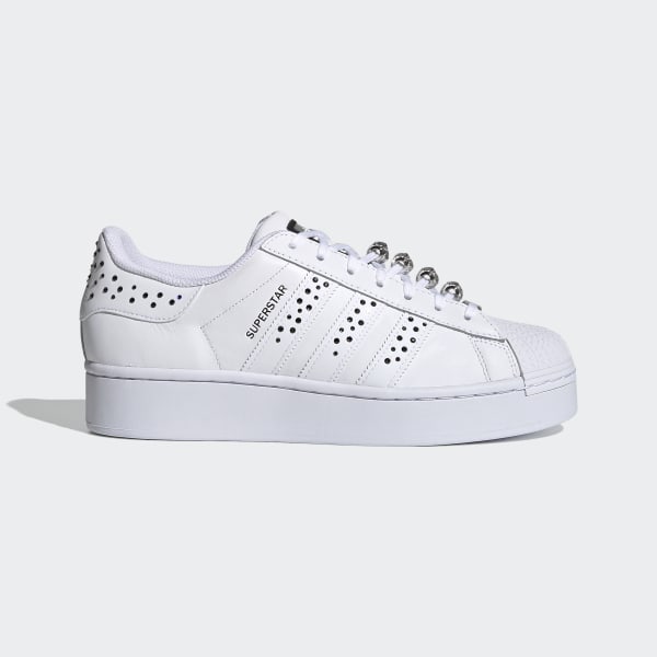 adidas superstar white silver metallic