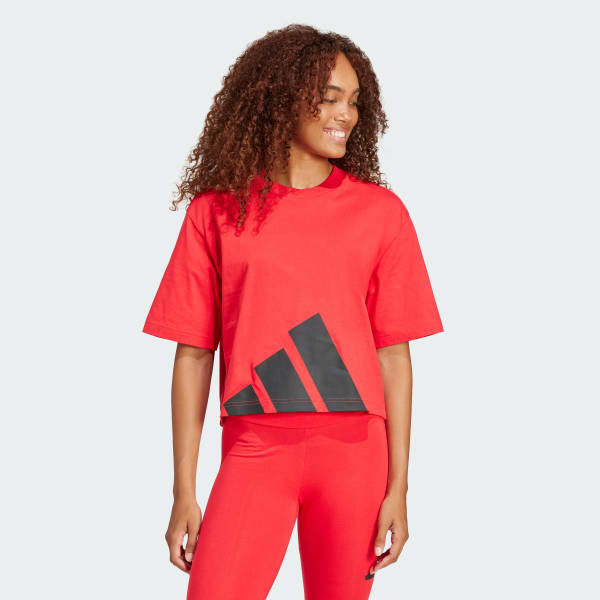 Red Essentials Big Logo Boyfriend Tee