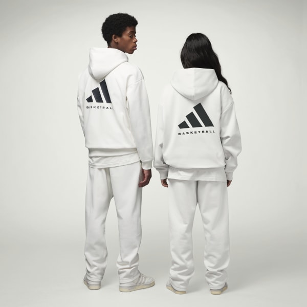 Vit adidas Basketball Hoodie