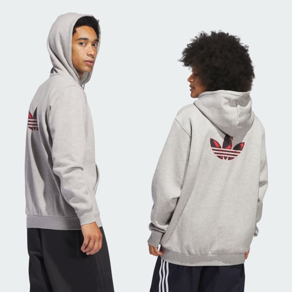 Grau Trefoil Torch Hoodie