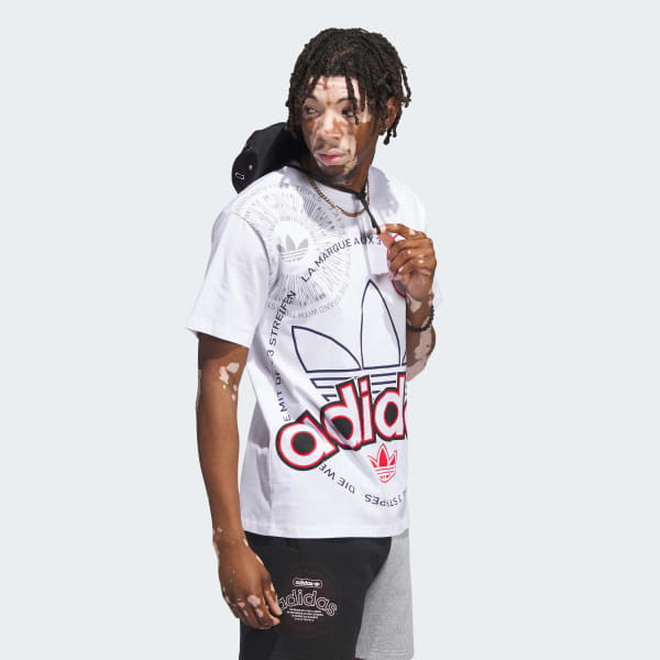 White Multi Logo Tee
