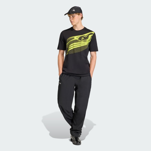 Black WAVE GRAPHIC TEE SHORT SLEEVE