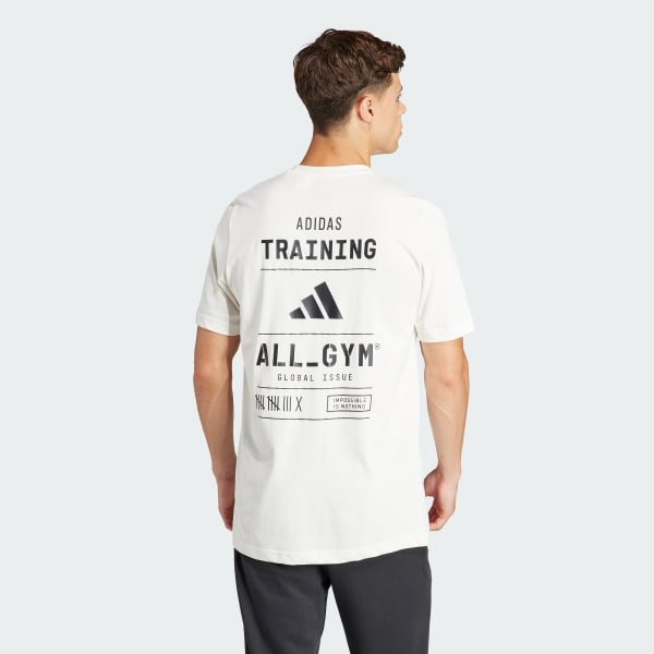 Blanco Camiseta Estampada All-Gym Category
