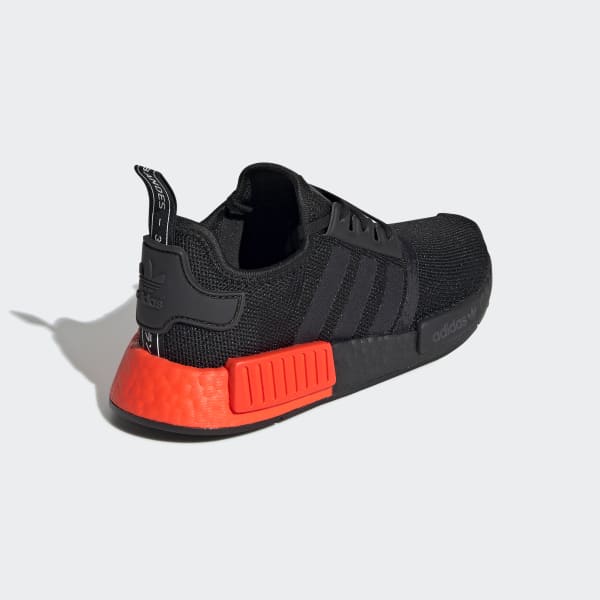 black and red nmds