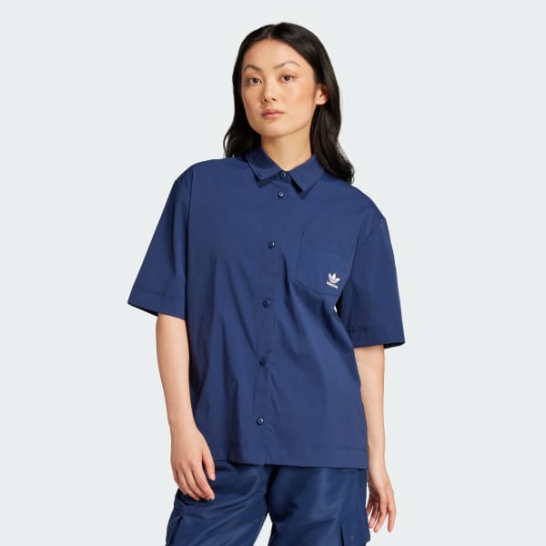 Azul Polo Essentials Ripstop Manga Corta
