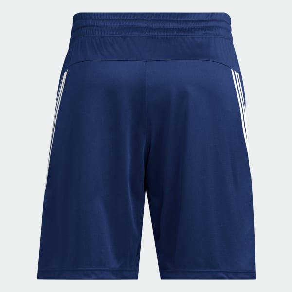 Blue 3-Stripes Knit Short