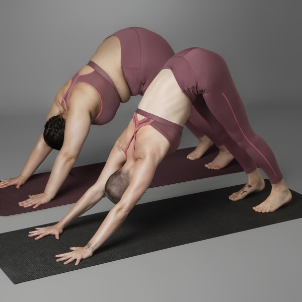 Weinrot Authentic Balance Yoga 7/8-Leggings – Große Größen DRN78