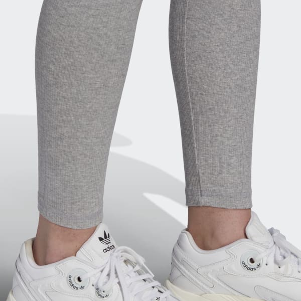adidas Adicolor Essentials+ Ribbed 7/8 Length Leggings - Grey