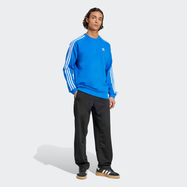 adidas Adicolor Classics 3-Stripes Crew - Blue | Free