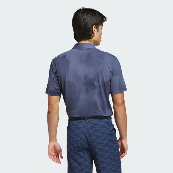 Blue Ultimate365 Printed Cool Feeling Tour Polo Shirt