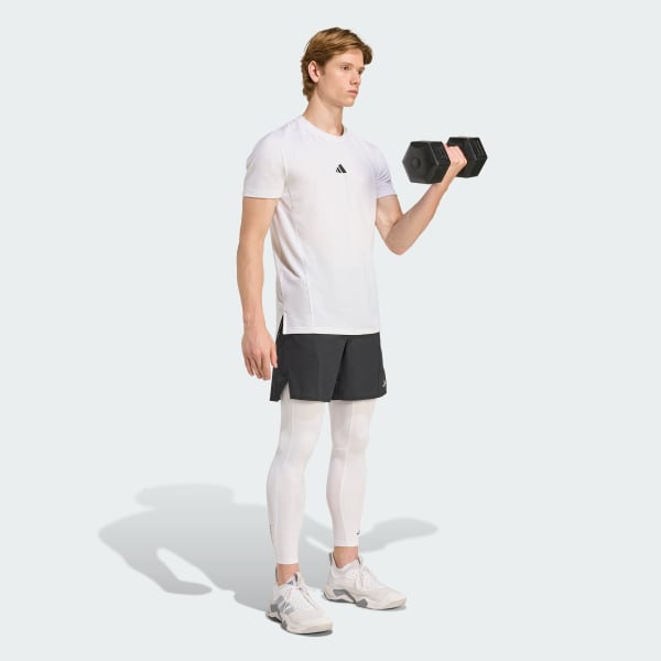 blanc Collant long de training compression TECHFIT