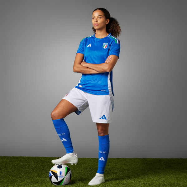 Blauw Italië Vrouwen Team 2024 Authentiek Thuisshirt