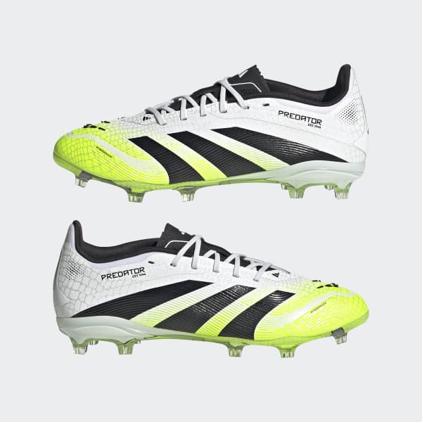 adidas Predator Elite Firm Ground Cleats Kids - White | Free