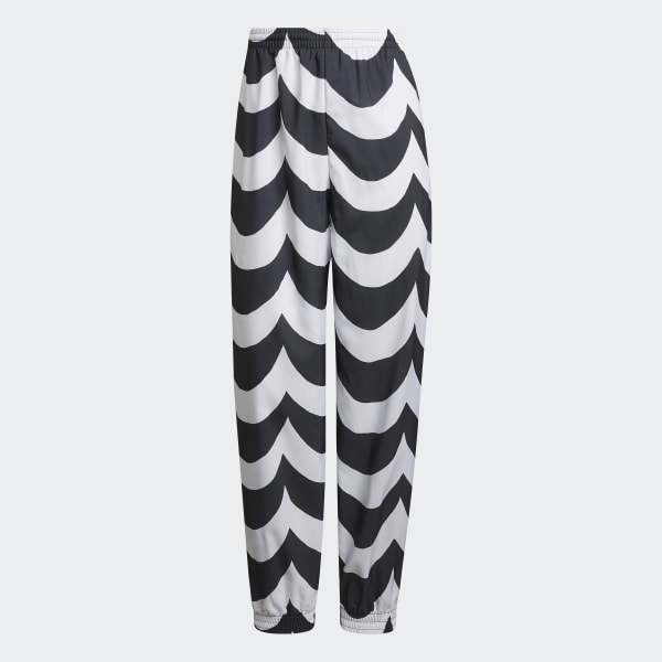Negro Pantalón Deportivo Marimekko Tejido Puño Ajustado JDW02