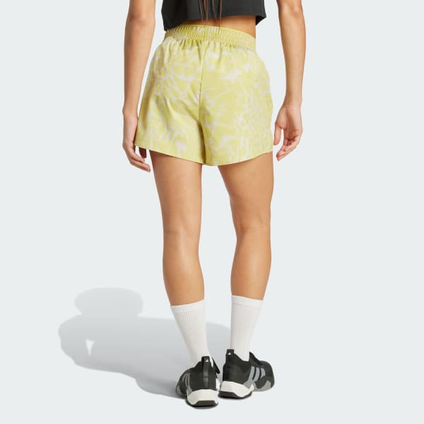 Beige Short da allenamento Train Essentials Allover Print